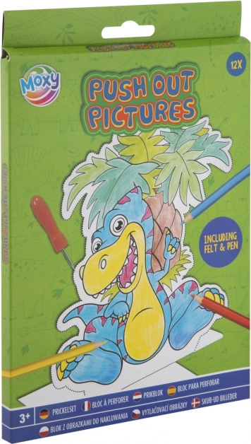 Creatieve set van geperforeerde afbeeldingen