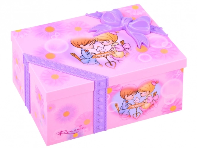 Roze sieradendoos met een muziekkistje voor kleine meisjes