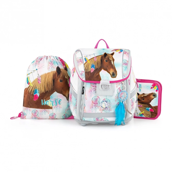 Schoolset 3 stuks PREMIUM LIGHT paard romantisch