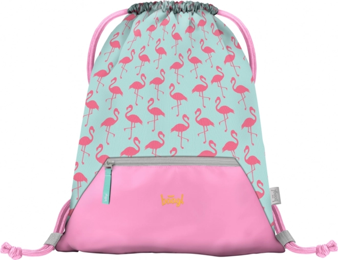 BAAGL 5 SET Zippy Flamingo: schooltas, etui, zak, map, doos