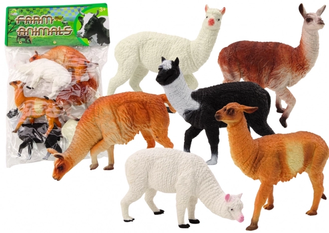 Alpaca Lamy Boerderijset Figuren 6 stuks. Mix