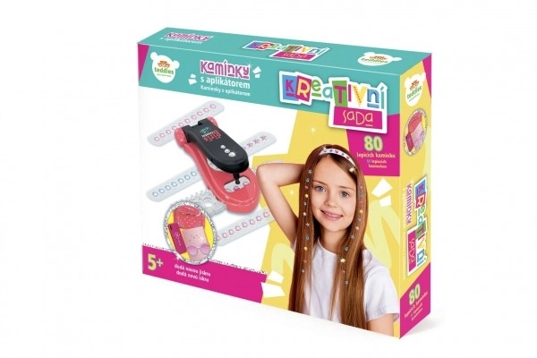 Glanzende steentjes niet alleen voor in het haar met applicator, plastic 6x12cm, met accessoires in doos 22x18,5x4,5cm