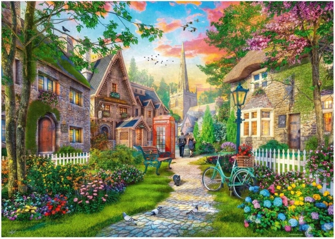 RAVENSBURGER Puzzel Wandelen door het landelijke steegje 1000 stukken