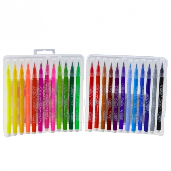 Set aquarelmarkers in organizer, 24 kleuren