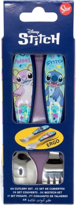 Kinderbestek met een Stitch-motief