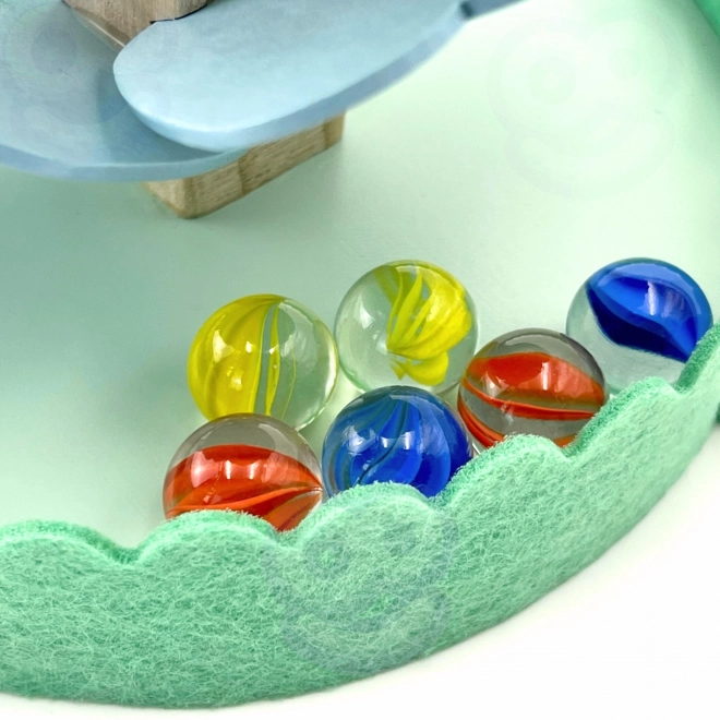 Houten knikkerbaan Duha Montessori WOOPIE GREEN