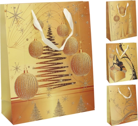 Cadeautas L 30 × 41 × 12 cm – kerstmotieven