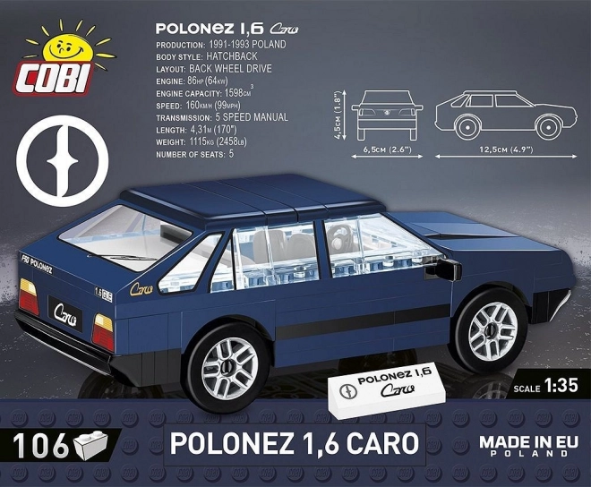 Polonez Caro model met blokjes 1:35 van COBI
