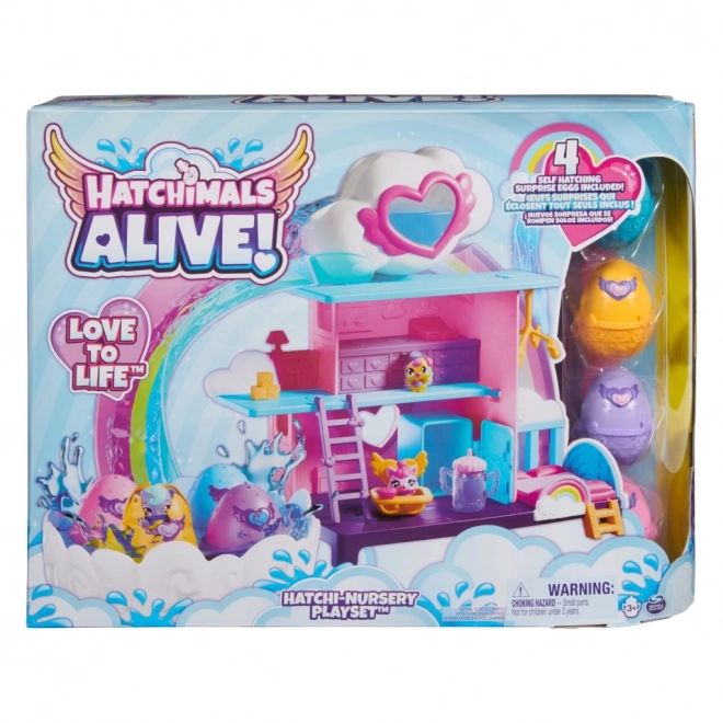 Hatchimals speelset Regenboogwereld broeden in water