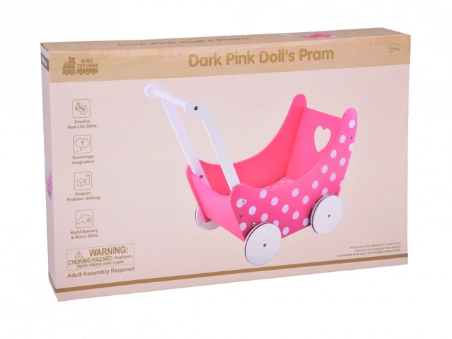 Houten poppenwagen Retro