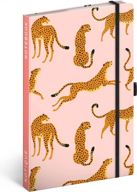 Gelijnd notitieboek met luipaardmotief NOTIQUE 13 × 21 cm