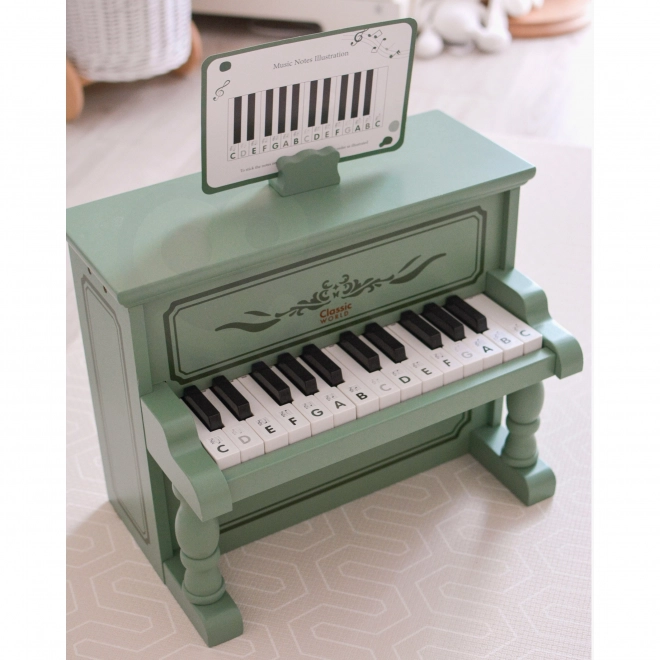 Houten piano Classic World met lesboek
