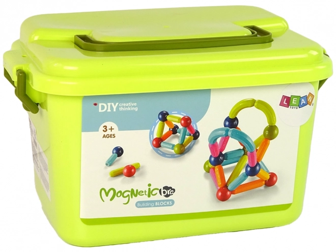 Magnetische bouwset in koffer - 70 stukken