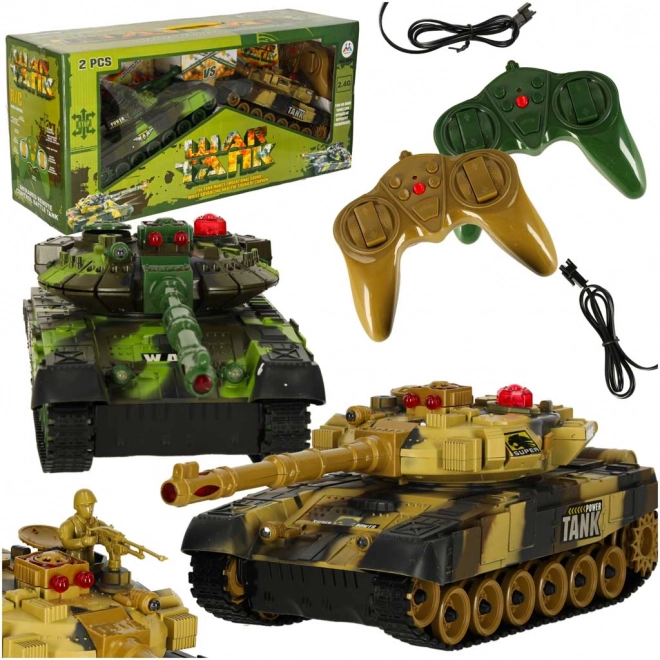 Op afstand bestuurbare T90 RC-tanks – set van 2 stuks 2,4 GHz