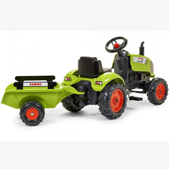 Traptractor Claas Arion 410 met aanhanger