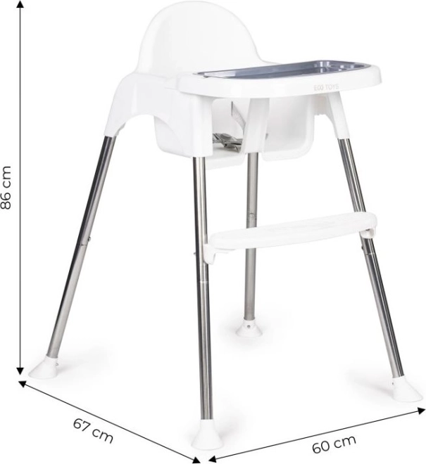 ECOTOYS Kinderstoel 2-in-1 wit