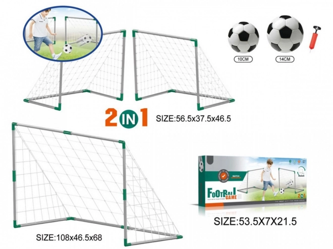 Voetbalset 2-in-1 met doel