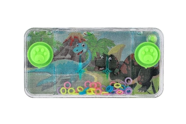 Water spel puzzel 11x6cm plastic dinosaurus 4 soorten 24st in doos