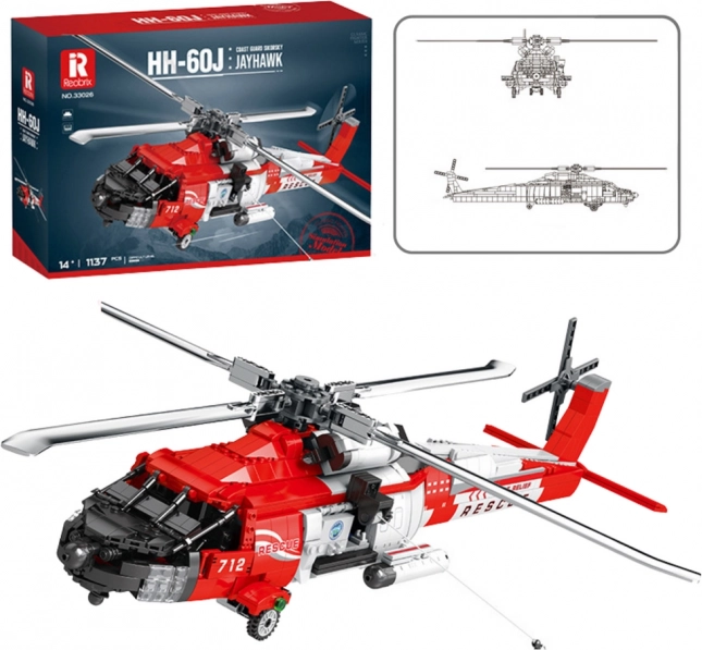 Bouwset reddingshelikopter HH-60J Jayhawk 1137 stuks