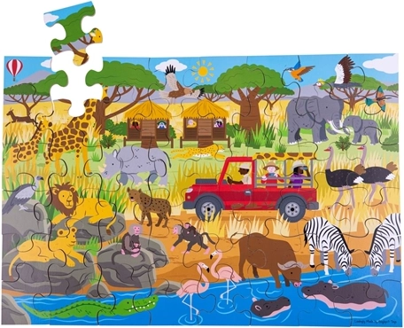 Vloerpuzzel Afrikaans Avontuur 48 stukjes