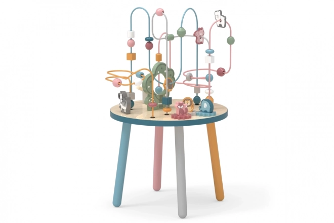 Houten speeltafel met doolhof