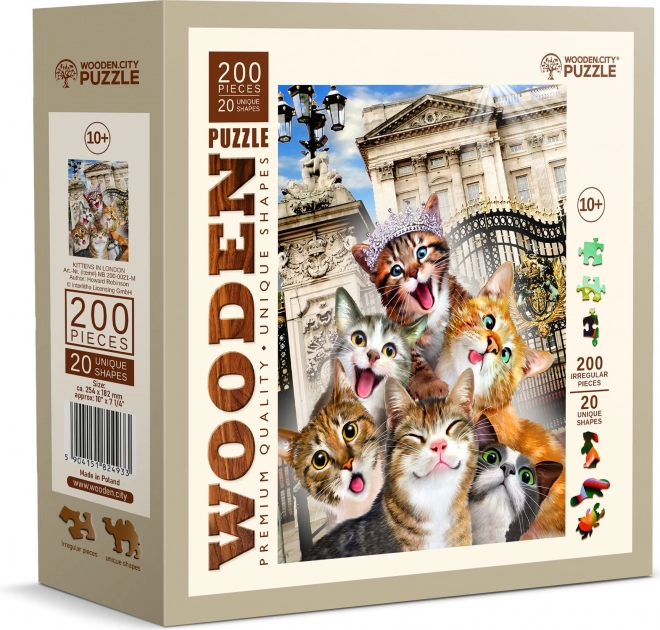 Houten puzzel Katjes in Londen