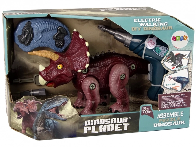 Schroevendraaier dinosaurus met boormachine Plastic