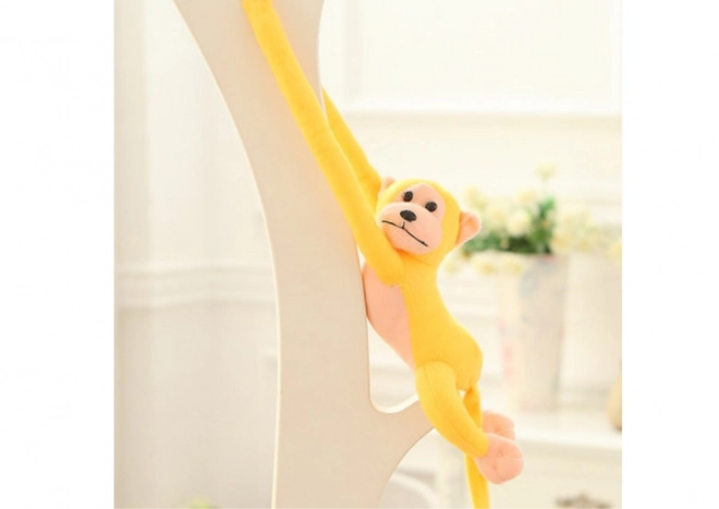 Pluchen mascotte-aap met geluid geel 80 cm