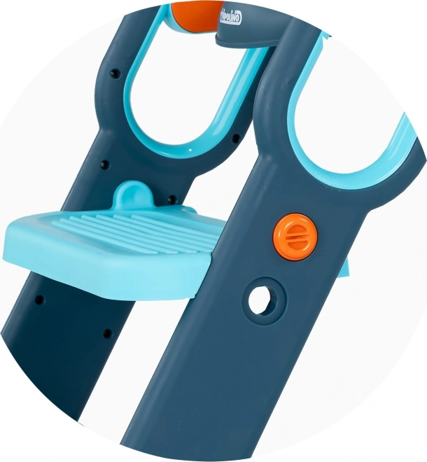 Toiletbril met ladder Chipolino Flippy blauw