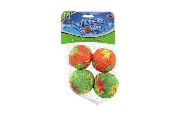 Waterballonnen 4 stuks materiaal 7 cm in netje