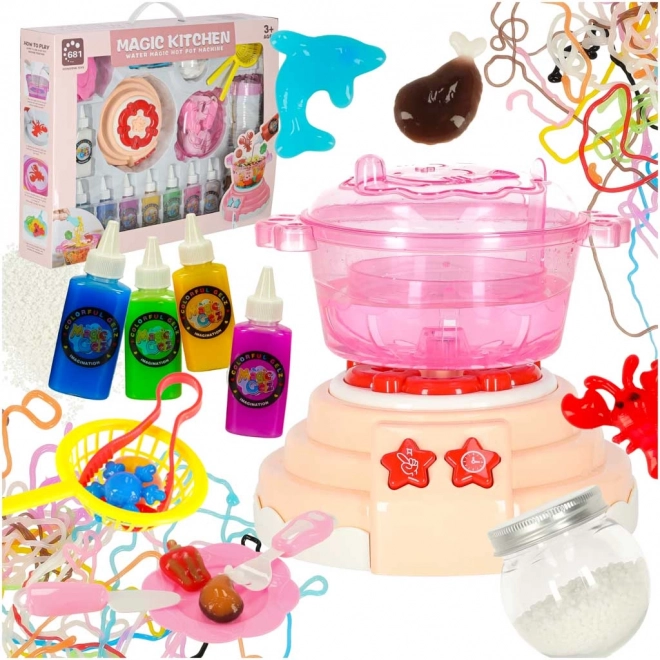 Kristallen 3D-gels – magische keuken, creatieve set 62-delig, abrikoos