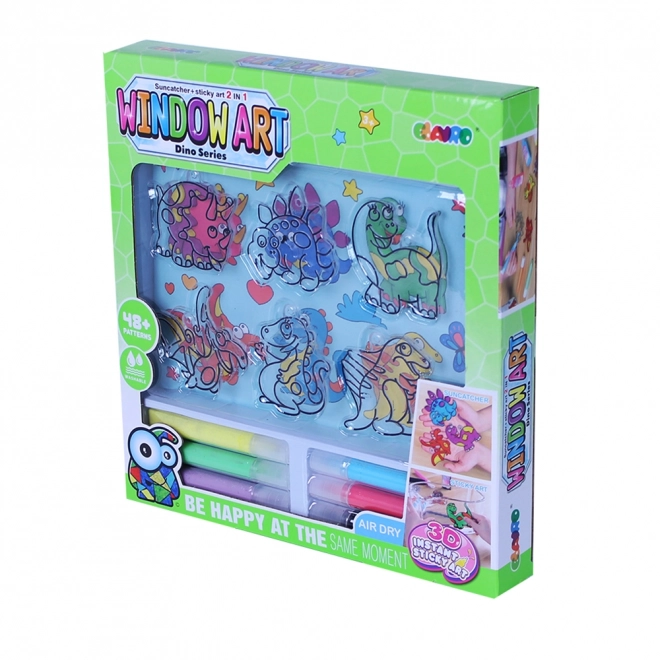 Maken van raamstickers dinosauriërs