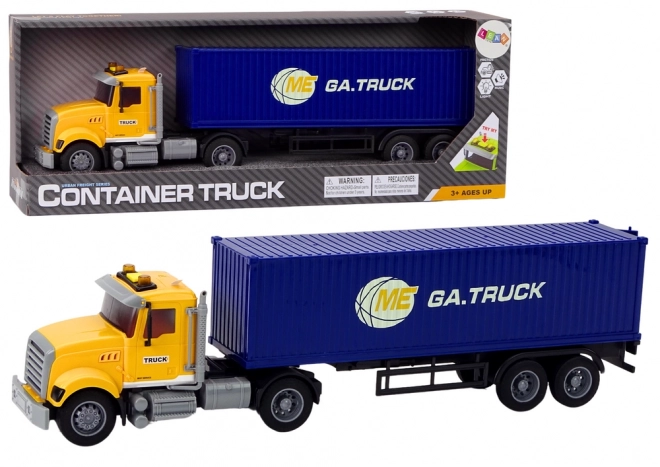 Vrachtwagen met aanhanger met effecten en aandrijving