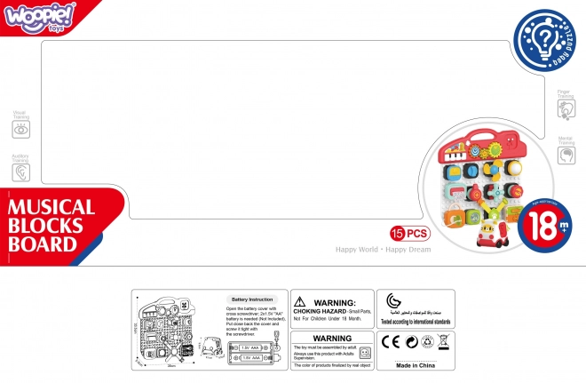 Woopie Montessori Kinder Manipulatief Paneel Kleurrijk Actief Paneel