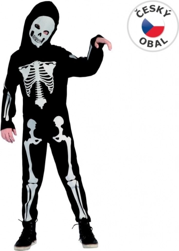 Skeletkostuum jongen 120-130 cm