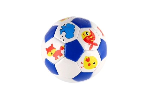 Kleine junior voetbalbal opgeblazen gestikt 15cm leer in netzak