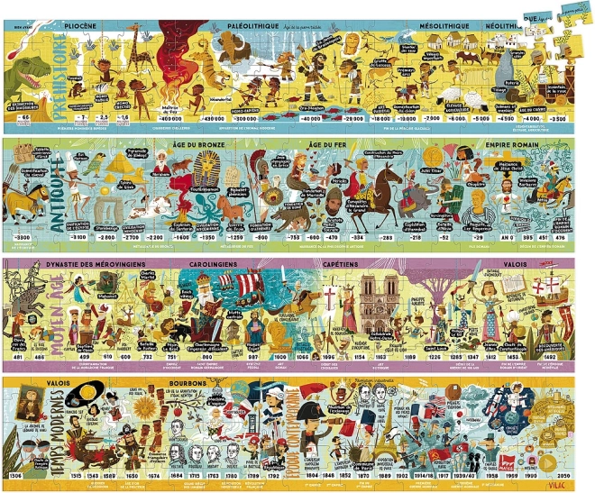 Grote houten geschiedenis-puzzel VILAC