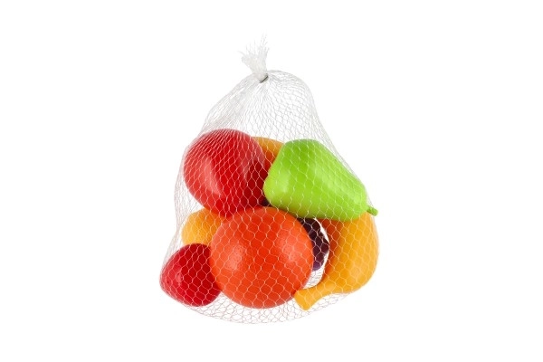 Plastic fruit in net voor kinderen