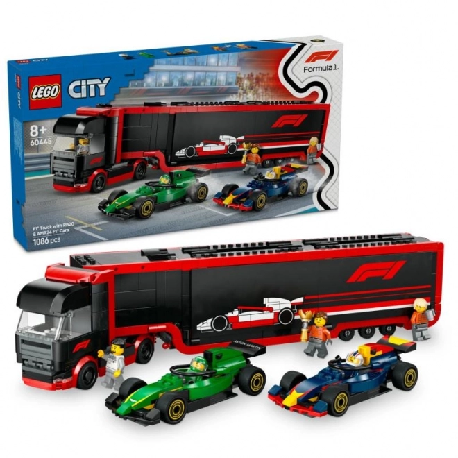 LEGO® City 60445 Vrachtwagen F1® met F1® RB20 en AMR24 auto’s