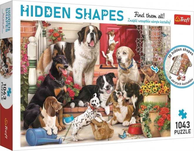 Puzzel verborgen vormen hond plezier