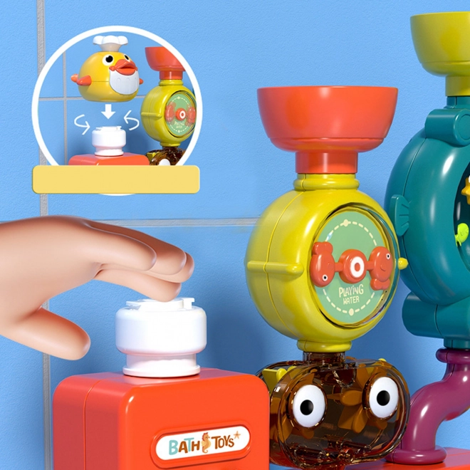 Woopie badspeeltje met draaiende molen en overgietbekers