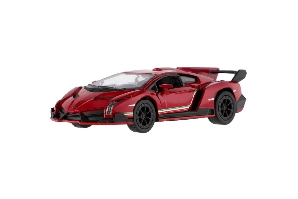 Auto Kinsmart Lamborghini Veneno metaal/kunsstof 13cm op terugtrekmechanisme