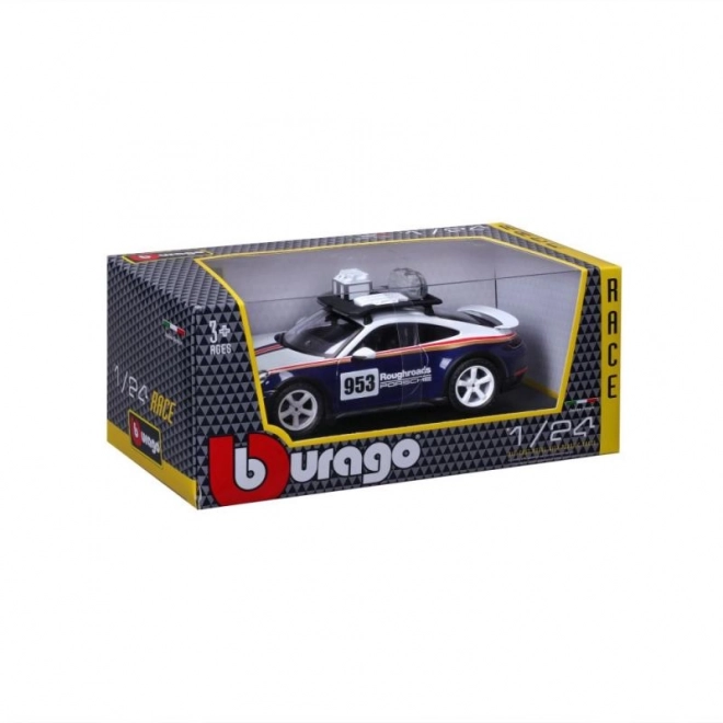 Bburago 1:24 Racen - Porsche 911 Dakar - Blauw 953 Roughroads