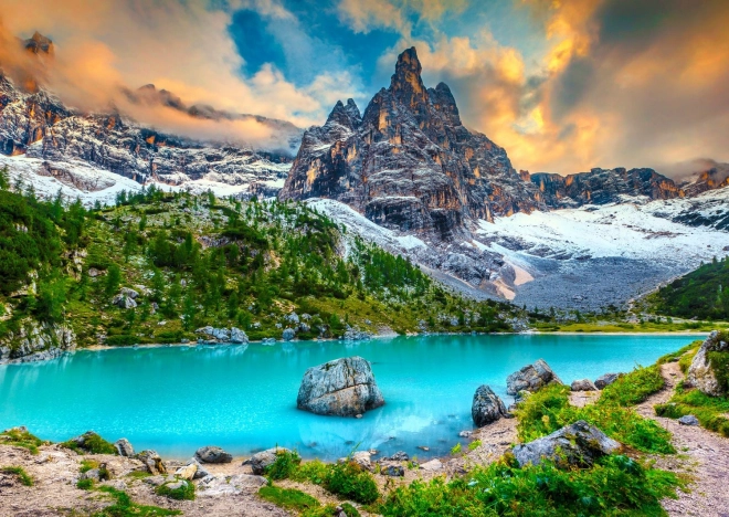ENJOY puzzel – Lago di Sorapis, Dolomieten (Italië), 1000 stukjes