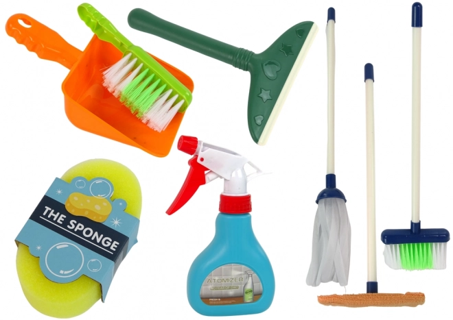 Schoonmaakset 11 stuks voor huishoudelijke reiniging Mop Bezem Emmer