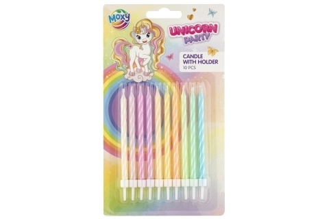 Taartkaarsen unicorn 10 stuks