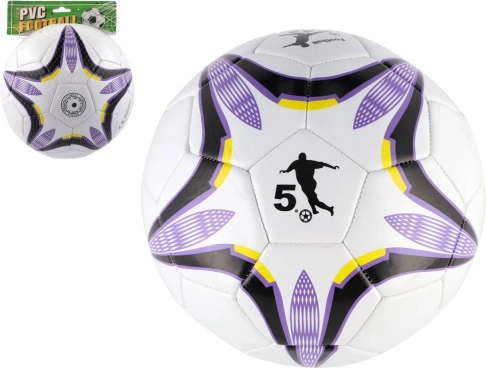Voetbal paars-wit 23 cm