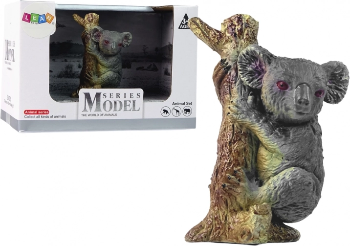 Koalabeeldje in boom – dieren uit de dierentuin