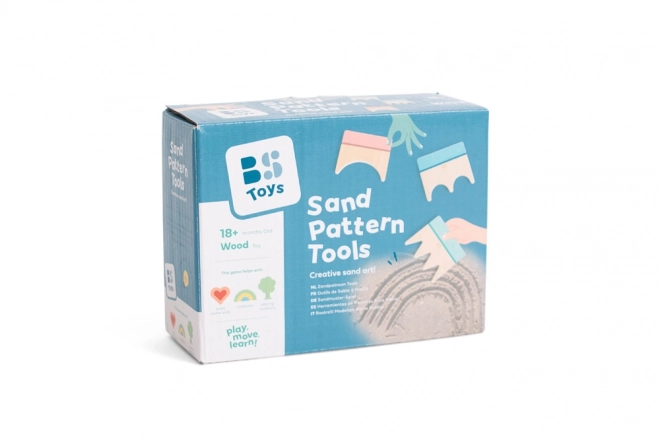 Houten gereedschappen voor patrooncreatie in zand - 3 stuks