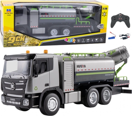 RC tankwagen met watersproeier 1:18 HUINA